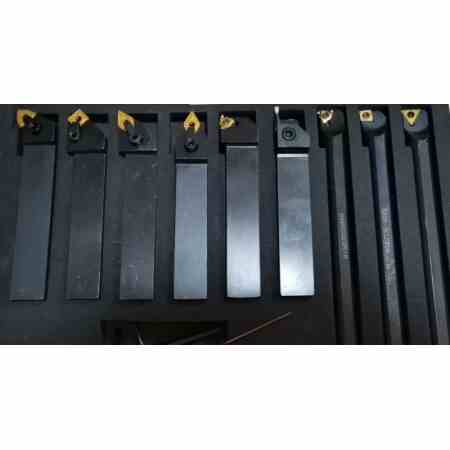 Набор резцов с мех.креплением пластин, сечение 25х25 мм, 9 шт.