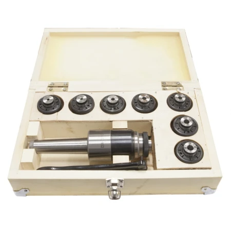 Патрон резьбонарезной МТ-3 под винт и набором  цанг М12 (комплект  7шт.)